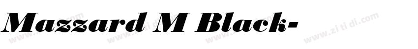 Mazzard M Black字体转换